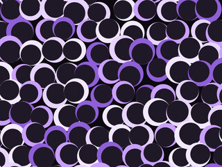 Crescent Rim Light Circles Minimal Dark Pattern © iushakovsky