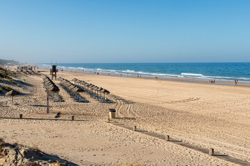 La Barrosa beach in Sancti Petri, Cadiz, Spain, in august 2026 © josevgluis