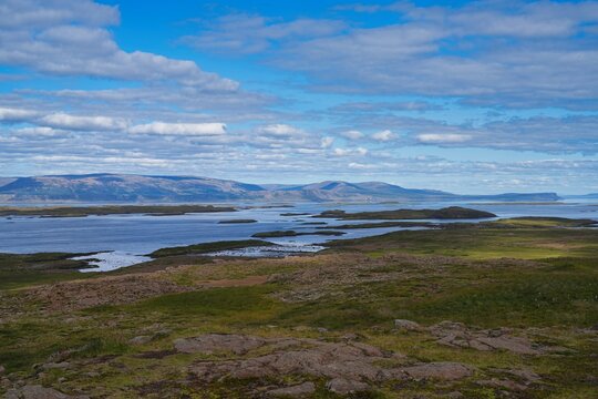Hvammsfjordur is an L-shaped fjord in western Iceland that forms the southeastern inner extension of the larger Breidafjordur bay.