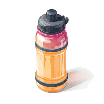 Sports Drink, realistic watercolor artwork on white background