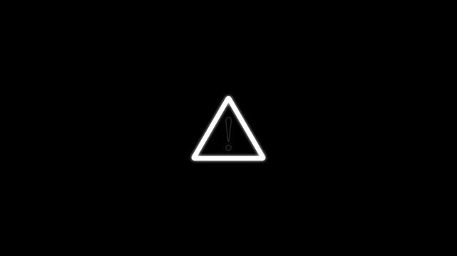 Alert warning sign Exclamation symbol, danger signal icon.alert risk safety danger road warning sign sign symbol animated on background.