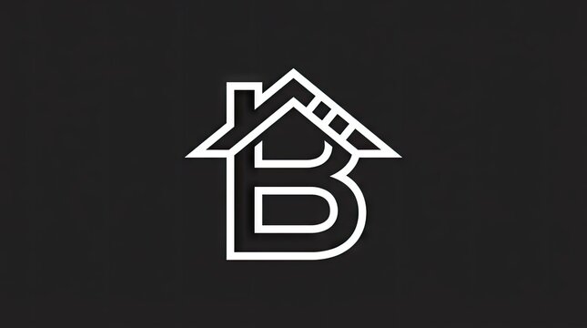 Letter B house combination logo