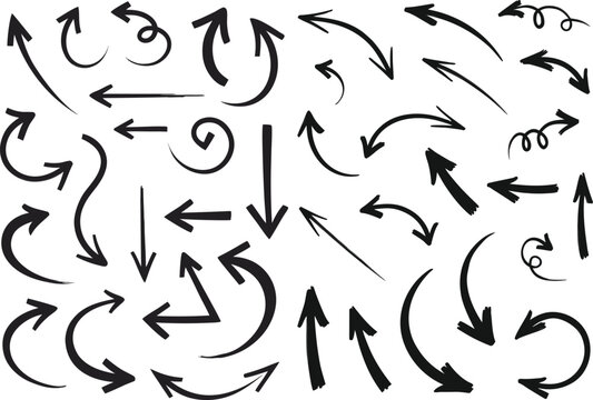 Hand Drawn Arrow Vector Doodle Collection for Graphic Design