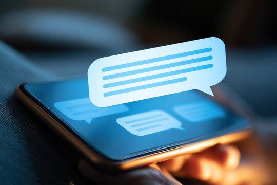 Text Messaging on Smartphone Display