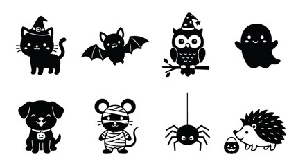 Obraz premium set of halloween monsters