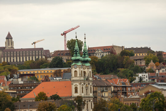 Budapest Cityscape with Saint Anne Church in Autumn, Hungary