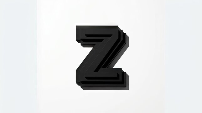 Black 3D layered blocky letter Z logo.