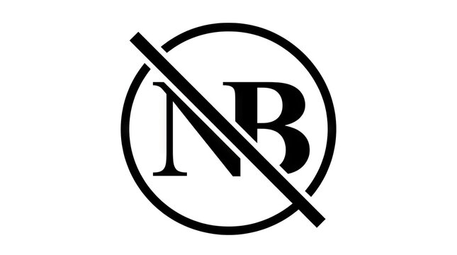 Minimalist black circle NB monogram logo.