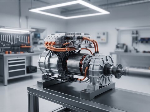 Electric Vehicle Motor Integrated with EV Powertrain