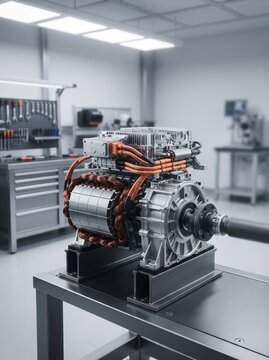 Electric Vehicle Motor Integrated with EV Powertrain