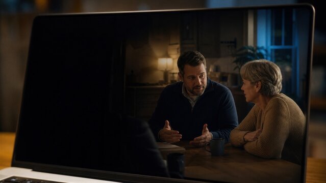 Financial advisor talking to senior woman at home. Professional consultant helping client with investment planning.