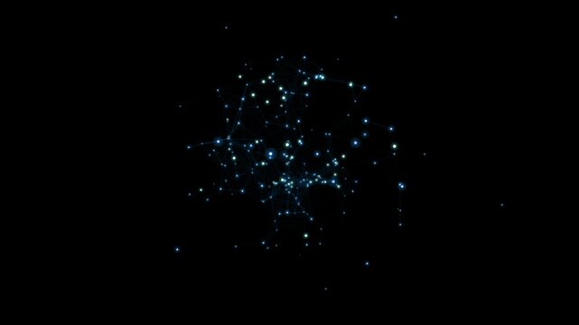 Abstract Blue Plexus Data Node Connection Animation