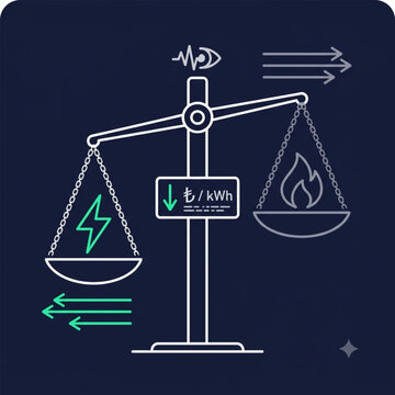 Thermal Arbitrage Scale - Energy Trading Icon