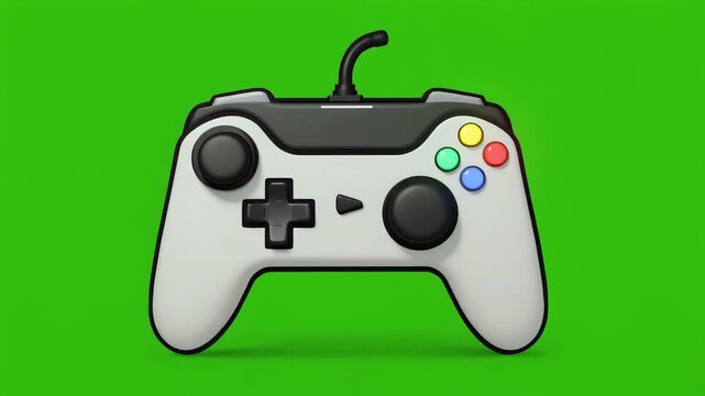 Video game controller on green screen