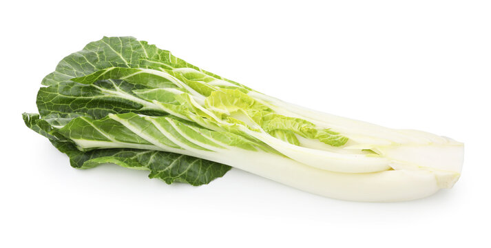 Ripe bok choi (Chinese cabbage) isolated on white