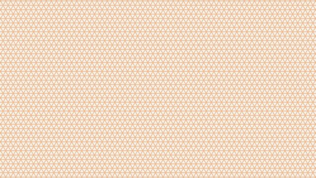 Peach triangle mesh grid pattern with fine geometric triangular lattice on cream ivory background for modern wallpaper and packaging