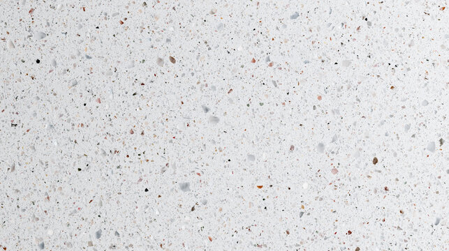 White Terrazzo Quartz Stone Texture Surface Background
