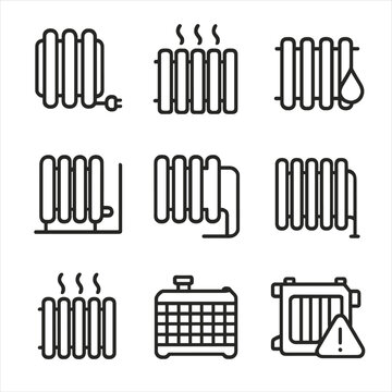 Icon icons car symbol compact warning wall beside power vector radiator fins