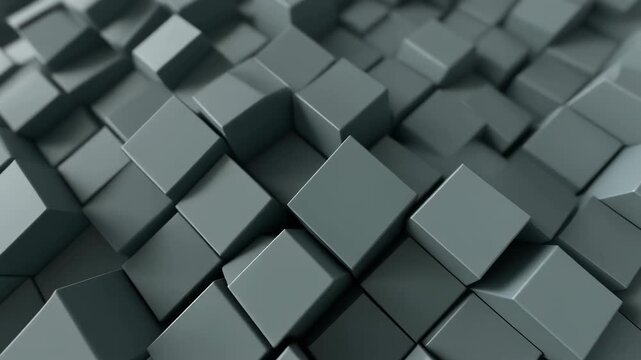 Abstract 3D Gray Cubes Texture 4K Generative AI