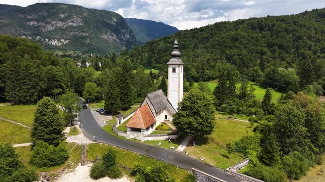 St John the Baptist Church at Lake Bohinj (Bohinjsko jezero), Slovenia