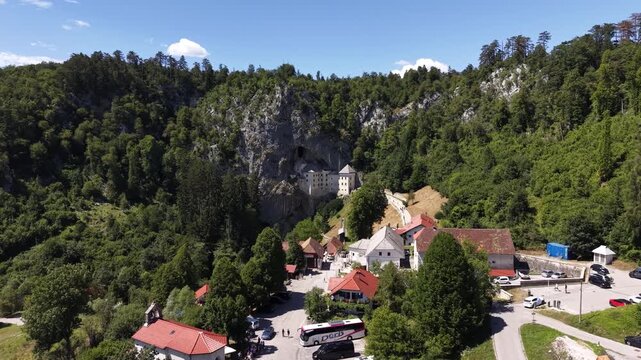 Predjama Castle (Predjamski grad) built inside a cliff, Postojna, Slovenia
