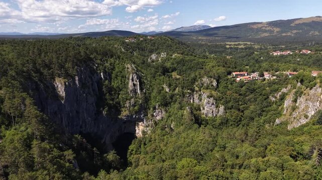 Flight over the gorge at Skocjan Caves Regional Park, Slovenia