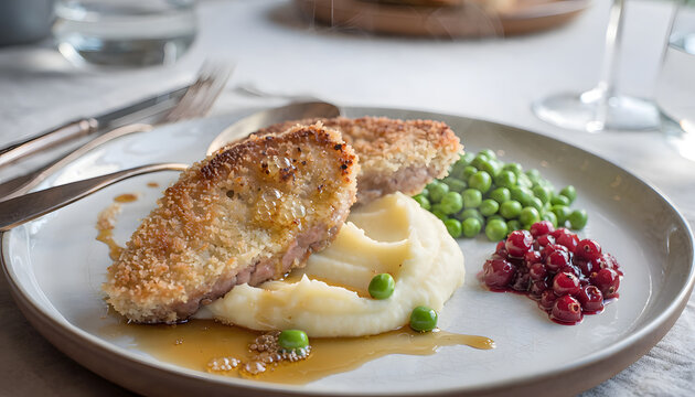 Swedish Wallenbergare Veal Patties with Mash