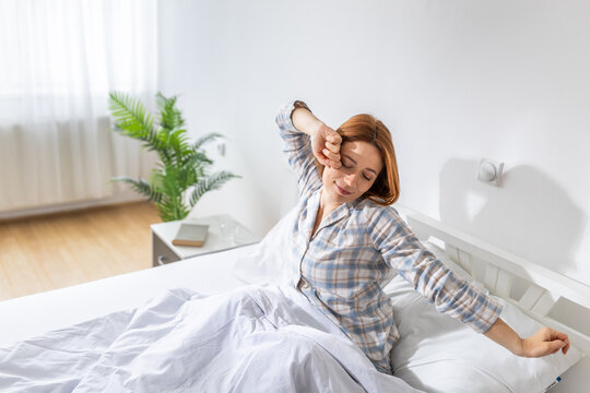 Waking up in the morning in a bright room