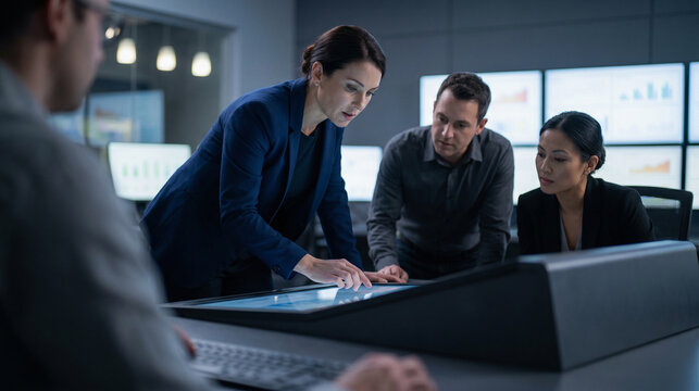 Operations Lead Evaluating Vital Multi-Screen Control Console