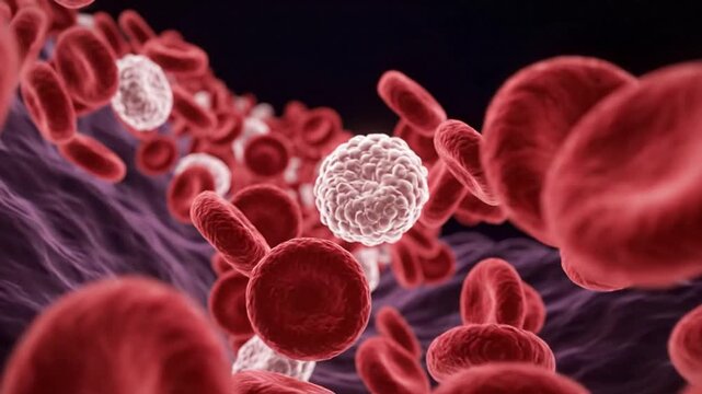 Blood Cells Flowing In Bloodstream 202608260129 - Generative AI 4K Stock Footage