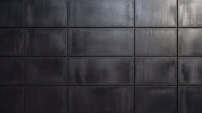 Black Metal Wall Panels Background Texture