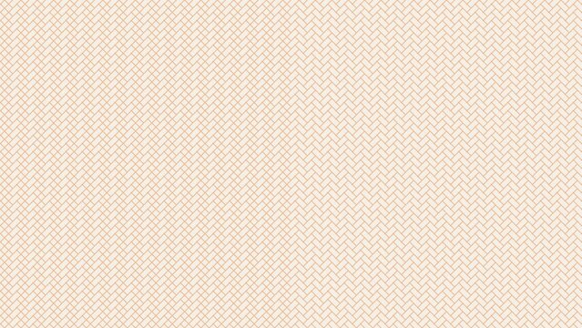 Peach herringbone chevron crosshatch pattern with fading gradient density on cream ivory background for wallpaper and packaging design