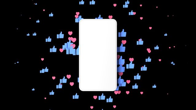 Social Media Reactions 3D Illustration for Digital Marketing and Mobile Apps