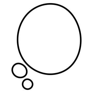 PNG Simple thought bubble illustration on transparent background