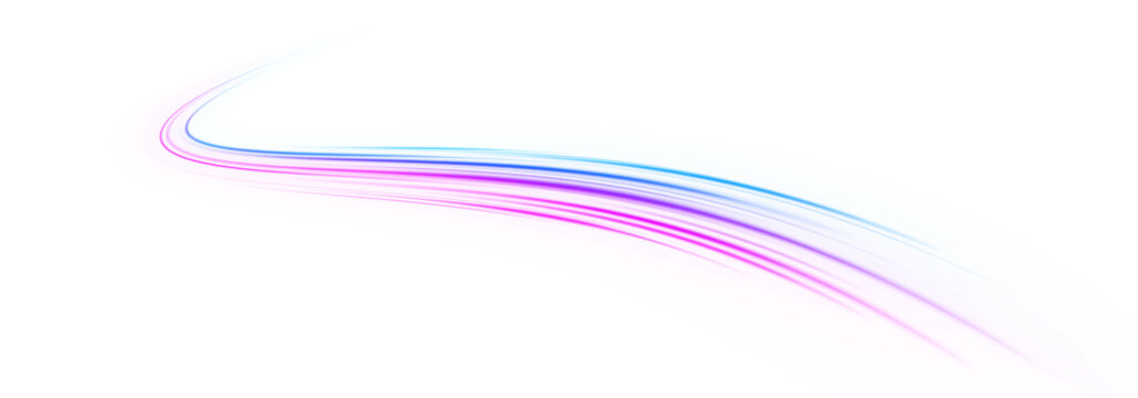 High speed lines with curved neon lines and glowing streaks.