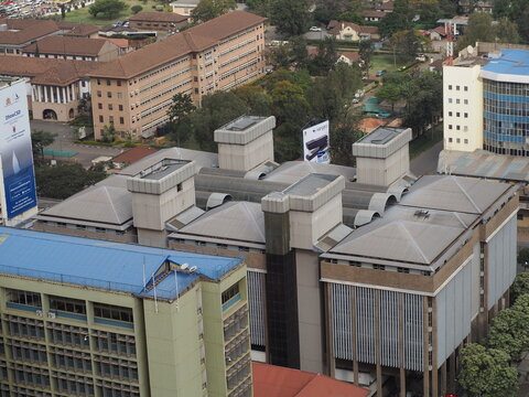 Aerial View of the Central Bank of Kenya CBK Headquarters in Nairobi
