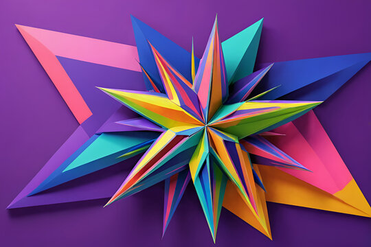 abstract colorful background origami