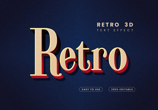 Retro 3D Text Effect