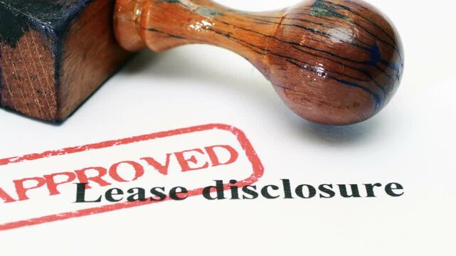 Lease disclosure approved dolly shot