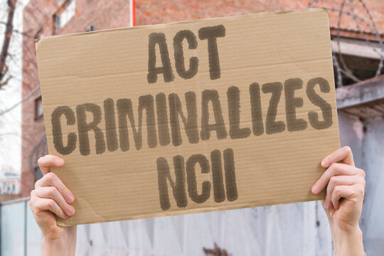 "Act criminalizes NCII" Federal law bans authentic and deepfake nudes. FEDERAL. NCII. CRIMINAL. DEEPFAKE. ACT.