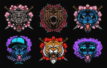 Floral wild animal art © DGIM studio