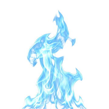 Bright blue flame fire shape as isolated on with flame design, burning as isolated on transparent background
