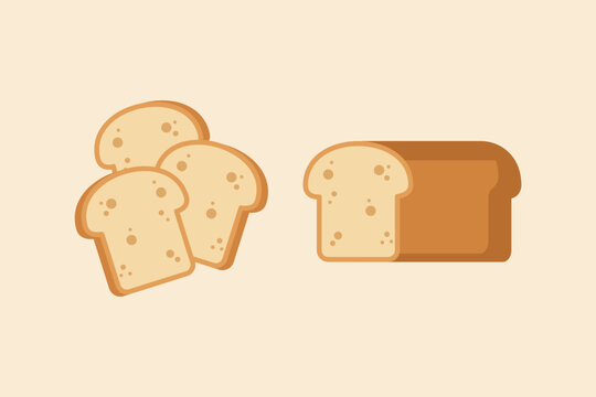 Cute Sliced Bread Illustration Set for Bakery Branding