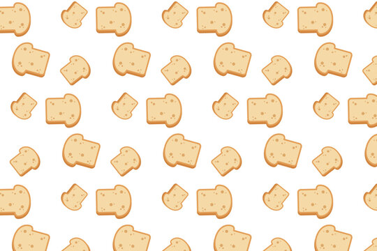Seamless Sliced Bread Pattern for Bakery and Food Packaging