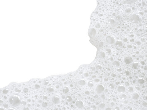 White soap foam bubbles texture pattern as isolated on with bubbles as isolated on transparent background