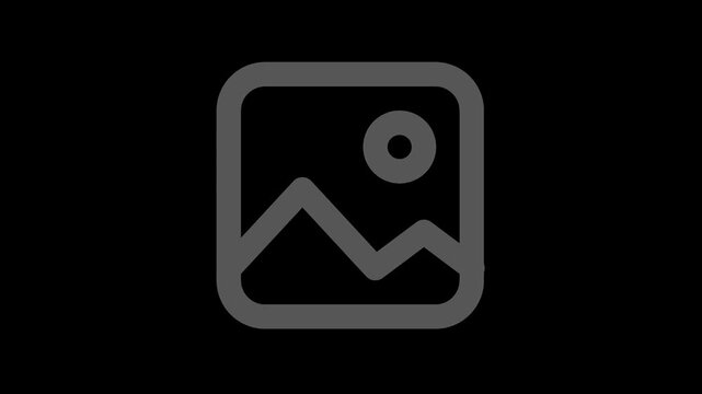 Animated image gallery and send message icons with transparent background