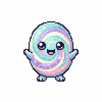 Pixel art portal creature sprite
