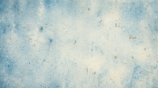 Distressed azure and pale ivory backdrop with irregular particulate texture and subtle speckled dispersion vintage paper-style surface featuring granular noise and scattered chromatic flecks
