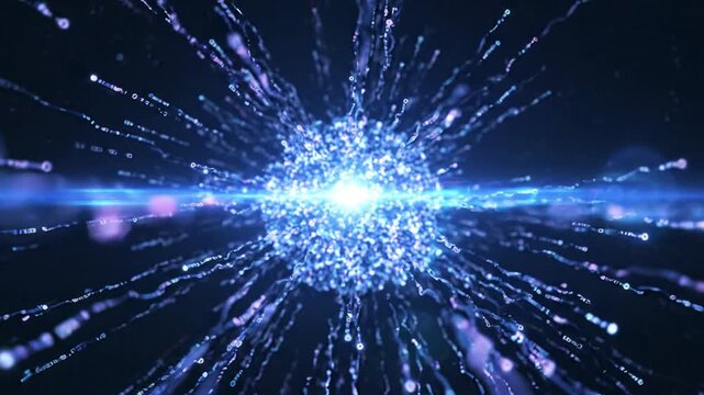 Glowing Data Cluster Floating 202608260250 - Generative AI 4K Stock Footage