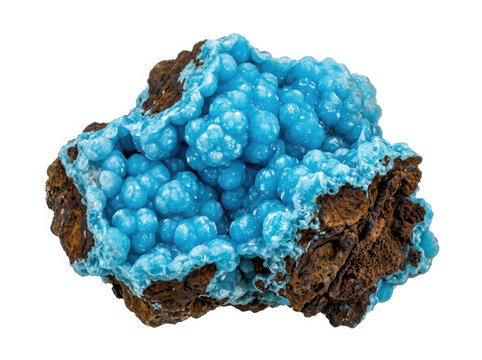 Blue Cluster Mineral Crystal specimen 3D Render